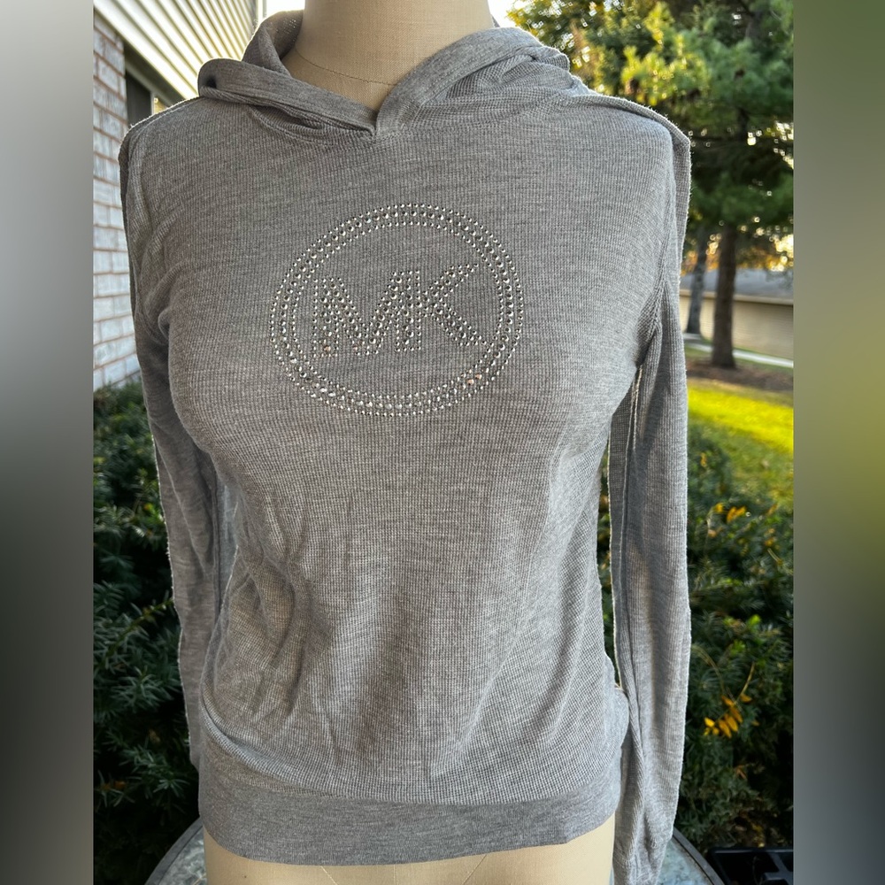 Michael Kors long sleeved hoodie (S) with bling on the front